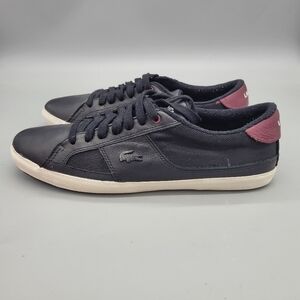 Lacoste Bayliss Leather Perforated Collar Sneakers Men Size 9.5 Shoes